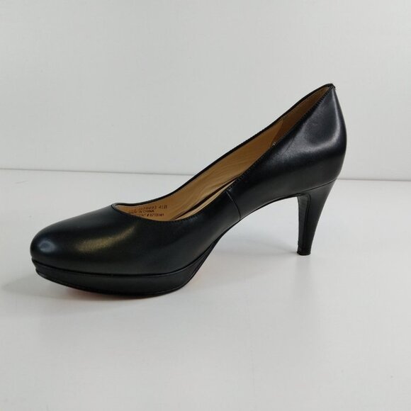 Cole Haan 4.5B Chelsea Leather Pumps Womens Platform Heels Shoes Black Slip On - Picture 9 of 15